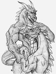  dragon gay horn licking male penis plain_background scalie sudonym tongue white_background 