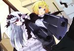  charlotte_dunois eyepatch gun infinite_stratos laura_bodewig multiple_girls non-web_source okiura weapon 