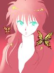  butterfly green_eyes kurama lowres red_hair yu_yu_hakusho yuu_yuu_hakusho 