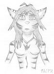  feline female magdalena sketch solo tiger white 