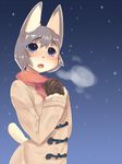  coat female fox mammal nemu scarf solo 