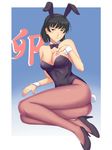  amagami animal_ears ass breasts bunny_ears bunny_tail bunnysuit cleavage large_breasts legs long_legs pantyhose solo tail toki_(tokihakashi) tsukahara_hibiki wrist_cuffs 