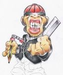  angry_china_man loupgarou pencil razor_blade solo teeth 