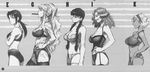  balalaika_(black_lagoon) bandeau black_lagoon bra braid breast_envy breasts bust_chart bustier garter_belt glasses greyscale hairband halterneck hiroe_rei janet_bhai lace lace-trimmed_bra lace-trimmed_panties lace-trimmed_thighhighs large_breasts lineup lingerie long_hair mole mole_under_eye monochrome multiple_girls official_art panties ponytail profile revy_(black_lagoon) roberta_(black_lagoon) scar smile sports_bra striped striped_panties tattoo thighhighs twin_braids underwear underwear_only 