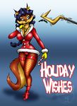  camel_toe canine carmelita_fox cleavage female fox graphicbrat mistletoe panties sly_cooper sly_cooper_(series) solo stockings underwear xmas 