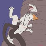  2018 abdominal_bulge albino anal anthro claws crusch_lulu digital_media_(artwork) female hands_behind_back hi_res keishinkae lizard lizardman markings nude open_mouth overlord_(series) reptile scalie smaller_version_at_source solo spread_legs spreading swamp_elemental tattoo tentacles toe_claws tongue tribal_tattoo vaginal 