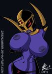 23isnumber1 big_breasts blackarachnia breasts decepticon female huge_breasts humanoid machine mechanical nipples not_furry purple_body ragetreb red_eyes robot solo topless transformers transformers_animated 