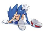  cum cum_inside gloves green_eyes hedgehog karlo male no_balls nude open_mouth penis shoes solo sonic_(series) sonic_the_hedgehog tail upside_down 