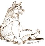  allison_reed canine dog female java javadog nude sitting sketch solo tongue 
