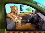  breasts car driving english_text female it&#039;s_a_lion_get_in_the_car meme nude rindimo solo tree ಠ_ಠ 