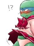  blush crossdressing leonardo_(tmnt) male panties school_uniform schoolgirl_uniform solo teenage_mutant_ninja_turtles underwear upskirt 