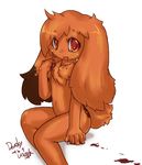  blood chest_tuft chocolate cute deadsy female lagomorph nude rabbit solo visark 
