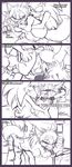  black_and_white canine comic domination female hedgehog hi_res hybrid kayla-na male mammal mel_the_hybrid monochrome sega sex sonic_(series) sonic_the_hedgehog straight wolf 