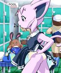  blue_eyes changeroom espeon female g-sun panties pink pok&eacute;mon pok&eacute;morph standing underwear upskirt 