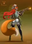  bottomless canine female fire flamethrower fox gas_mask german hair helmet jessica_elwood military nazi orange pussy red_hair solo standing tail tattoo unconvincing_armour weapon wwii yellow_eyes 