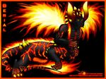  berial claws demon devil_may_cry erection ferkahhan fire flames glow glowing heat hell horns hot lava magma male orange penis red spikes spines yellow 
