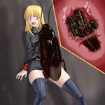  1girl against_wall bestiality blonde_hair blue_eyes cockroach egg egg_laying eggs female forced hair human implantation impregnation insect internal mammal monster monster_inside nightmare_fuel open_mouth oviposition rape sex tears thighhighs uniform vaginal x-ray x993sym zettai_ryouiki 