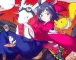  hakama hanafuda king_kazuma lagomorph natsuki rabbit rodent squirrel summer_wars temporary_kenji 