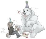  &hearts; bear birthday cake canine dog female hindpaw keihound male party_hat polar_bear tea_party 