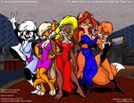  amy_squirrel canine cat clarisse dress eric_schwartz feline female fox group looking_at_viewer rodent sabrina sheila_vixen skunk squirrel tammy_vixen vixen 