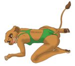  blue_eyes butt disney feline female lion lioness solo swimsuit tail teen the_lion_king tlk92024 vitani 