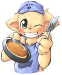  cat cooking cute feline frying_pan male nekouri pancake solo spatula 