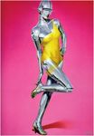  bikini female hajime_sorayama pinup robot shiny skimpy solo technophilia 