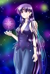  bare_arms bishoujo_senshi_sailor_moon black_hair breasts crystal dress earrings facial_mark forehead_mark jewelry long_hair medium_breasts mistress_9 purple_eyes smile solo sparkle star tomoe_hotaru yukinyan 