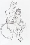  canine couple cute female lingerie love male nude size_difference sketch straight vagabondbastard 