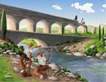  architecture brian_edwards bridge couple engineer groma outside river roman surveying 