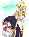  angel halo panty_&amp;_stocking_with_garterbelt panty_(character) panty_(psg) smile stocking_(character) stocking_(psg) wings 