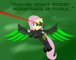 borg butterfly equine female feral fluttershy_(mlp) friendship_is_magic fur green_eyes hair horse insect kitsune_the_fox mammal my_little_pony pegasus pink_hair pony resistance_is_futile solo star_trek wings yellow yellow_fur 