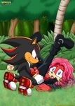  breasts echidna female hedgehog leather lien-da looking_at_each_other male missionary_position mobian mobius_unleashed outside sega sex shadow_the_hedgehog sonic_(series) straight 