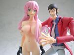  arsene_lupin_iii blue_eyes breasts figma figure long_hair lupin_iii megurine_luka naked nipples nude pink_hair revoltech tms_entertainment uncensored vocaloid 