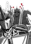  &lt;3 2boys heart knock_out male_focus monochrome multiple_boys optimus_prime spot_color transformers white_background yaoi 