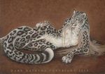  breasts crossed_legs dark_natasha feline female hair hand_on_hip lying nude on_side snow_leopard solo 