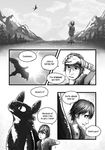  big_eyes comic dragon english_text feral flight greyscale hiccup hiccup_(httyd) how_to_train_your_dragon human lando landscape male mammal monochrome night_fury scalie sun text the_devil_you_know toothless wings 