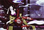  black_hair breasts cigarette cleavage highres ichihara_yuuko xxxholic 