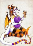  candy_corn dragon female horns nipples pin scalie squeedgemonster stripes tail voodoo wings 