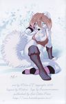  arctic_fox bottomless canine chest_tuft clothed clothing female fox fur half-dressed mammal miles_df plain_background sitting socks solo tattoo tuft white_background 