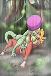  afro alligator anthro ape big_breasts blonde_hair breast_squish breasts candy_kong claws donkey_kong_(series) duo eyes_closed female fingering hair interspecies kalypso kissing kremling lesbian lordstevie lying mammal masturbation nintendo nipples nude on_back primate pussy pussy_juice reptile scalie spread_legs spreading tail vaginal video_games 