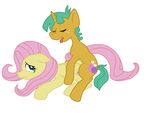  cub equine female feral fluttershy fluttershy_(mlp) friendship_is_magic horn male mammal my_little_pony pegasus plain_background sex snails snails_(mlp) straight unicorn unknown_artist white_background wings young 