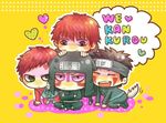  4boys 821seki chibi gaara inuzuka_kiba kankuro lowres male male_focus multiple_boys naruto naruto_shippuuden sasori 