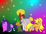  afro applejack_(mlp) big_macintosh_(mlp) blonde_hair blue_eyes dragon equine female feral friendship_is_magic hair headphones horn horns horse legwear male mammal my_little_pony orange_hair panties panty_and_stocking_with_garterbelt pony rickybot scalie spike_(mlp) stockings twilight_sparkle_(mlp) two_tone_hair underwear unicorn wallpaper 