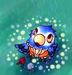  animal_crossing bird doubutsu_no_mori eagle flower lowres nintendo pierce rain 