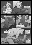  anthro anthro_on_feral bestiality big_dom_small_sub canine comic cunnilingus female feral greyscale happy happy_sex interspecies male mammal monochrome mustelid oral oral_sex otter penis pussy semi-anthro sex size_difference straight the_one_that_got_away thick_tail vaginal wolf 