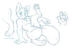  canine fuun hindpaw model_sheet paws pose solo 