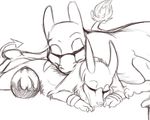  charizard duo egg feral houndoom kayla-na mel_the_hybrid nintendo pok&#233;mon pok&eacute;mon size_difference sketch sleeping video_games 