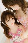  2girls babydoll bare_shoulders brown_hair flat_chest loli long_hair mother_and_daughter orient_industry realdoll sex_doll 