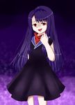  bad_id bad_pixiv_id beatrice_(wild_arms) darkness dress hazime-karbo long_hair open_mouth purple_hair red_eyes sidelocks simple_background smile solo wild_arms wild_arms_3 